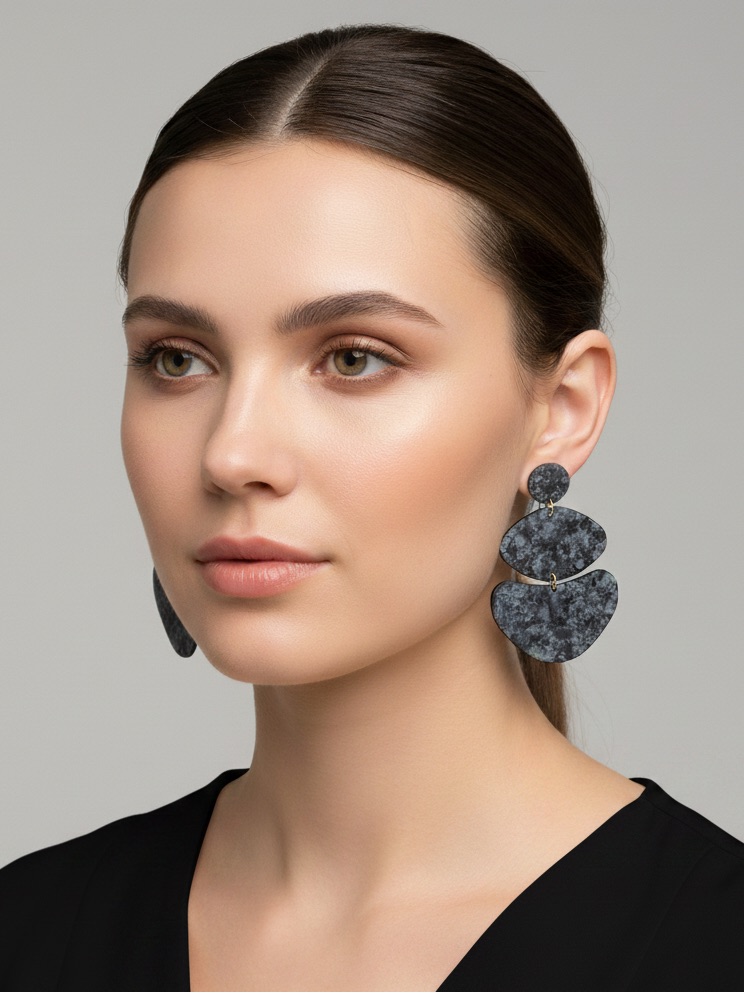 Adeena Patina Sculpted Drop Earrings